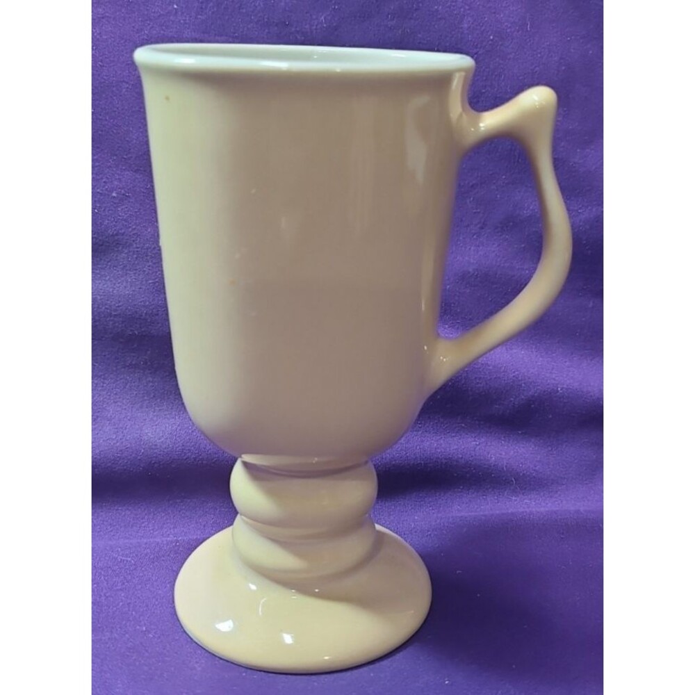 VTG 60s/70s Hall 1272 Pottery Irish coffee pedestal mugs Tan